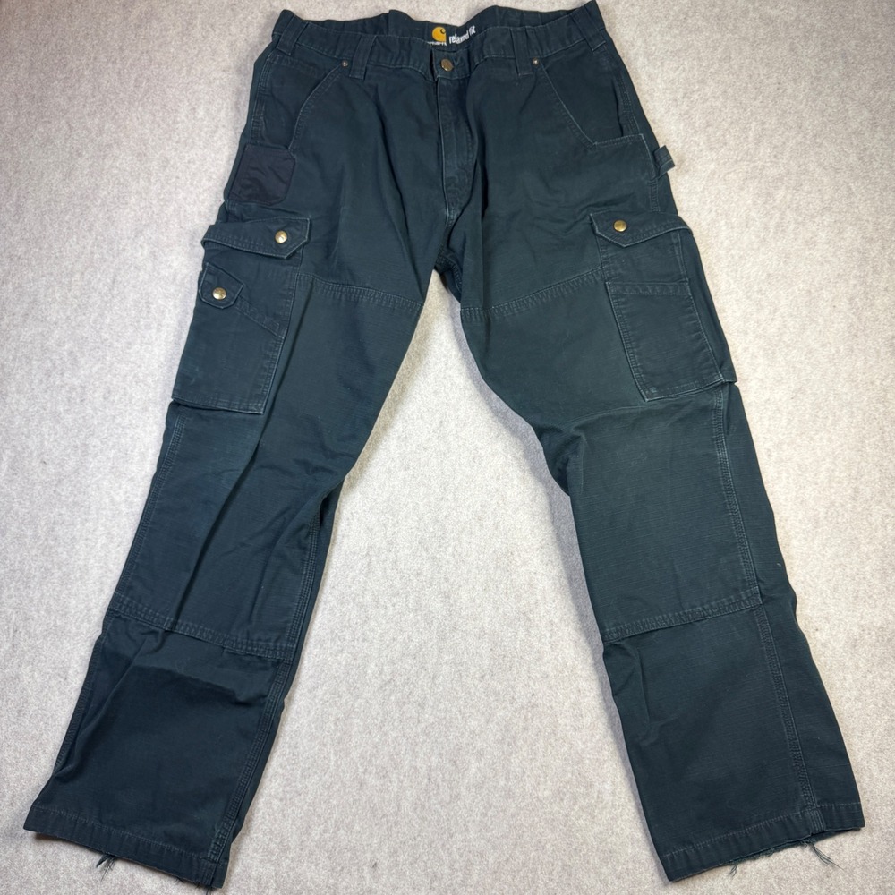 Carhartt B342-BLK Black Ripstop Relaxed Fit Cargo Work Pants Mens 38x32